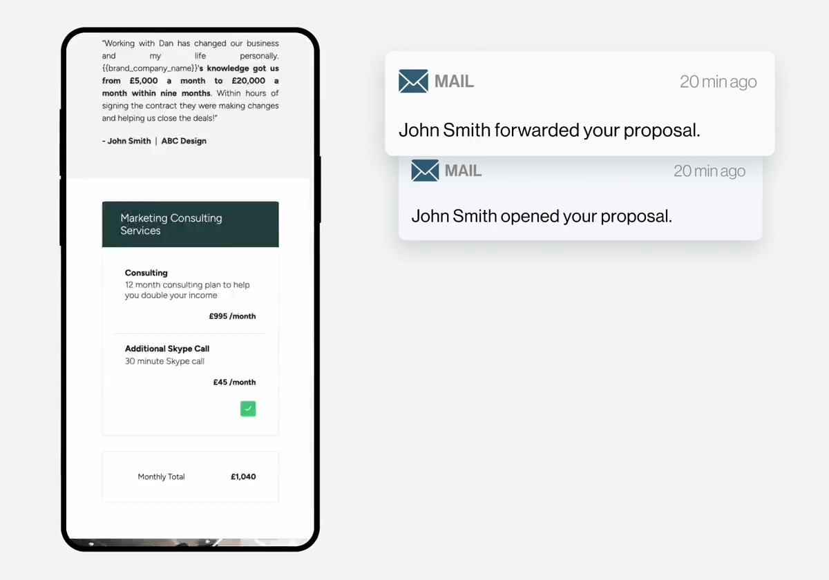 Mobile Proposal Tracking