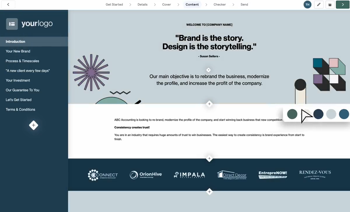 Proposal Builder Interface